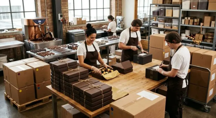 Chocolatier pour cadeaux d'affaires avec livraison multi-adresses