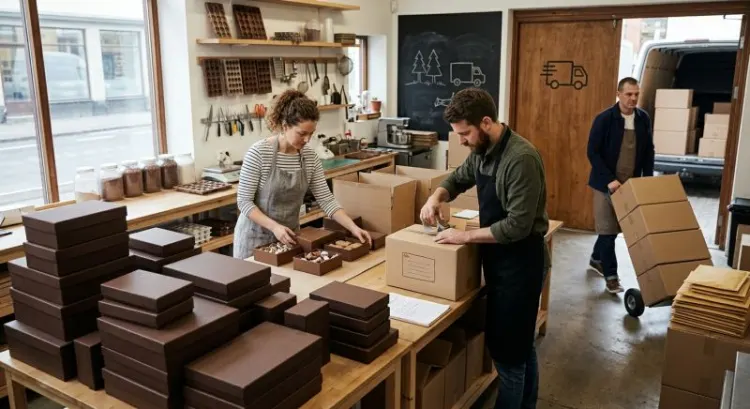 Chocolatier pour cadeaux d'affaires avec livraison multi-adresses