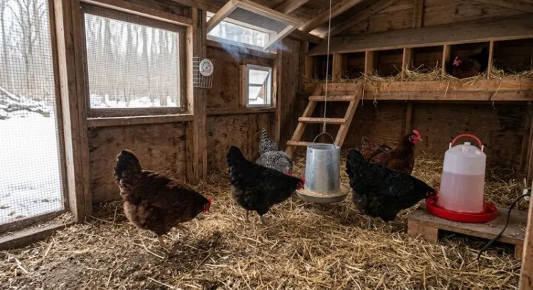 Aménager un poulailler pour l'hiver : ventilation, isolation, litière